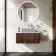 Malta Fluted Black Walnut Wall Hung Drawer Vanity with Marble Top 800mm - Excludes Counter Top Basin