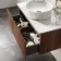 Malta Fluted Black Walnut Wall Hung Drawer Vanity with Marble Top & Nevis Basin 800mm