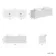 Malta Fluted Coastal White Double Wall Hung Drawer Vanity with Marble Top & Nevis Basin 1200mm