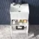 Havana Fluted Coastal White Basin Vanity 500mm - Chrome Handles
