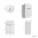 Havana Fluted Coastal White Cabinet with Marble Top & Reno Basin 600mm - Chrome Handles