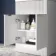 Havana Fluted Coastal White Basin Vanity and Back To Wall Toilet Unit 1100mm (Excludes Toilet) - Chrome Handles