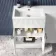Havana Fluted Coastal White Combination Vanity Basin and Tucson Toilet 1100mm - Chrome Handles - Left Handed