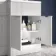 Havana Fluted Coastal White Combination Vanity Basin and Houston Toilet 1100mm - Chrome Handles - Right Handed