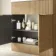 Havana Fluted Country Oak Basin Vanity and Back To Wall Toilet Unit 1300mm (Excludes Toilet) - Brushed Brass Accents