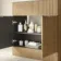 Havana Fluted Country Oak Cabinet with Marble Top & Marin Basin 800mm - Chrome Handles
