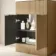 Havana Fluted Country Oak Basin Vanity and Back To Wall Toilet Unit 1100mm (Excludes Toilet) - Chrome Handles