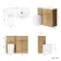 Havana Fluted Country Oak Combination Vanity Basin and Utah Comfort Height Toilet 1100mm - Chrome Handles - Right Handed