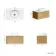 Sorrento Fluted Country Oak Wall Hung Drawer Vanity with Marble Top & Nevis Basin 800mm