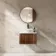 Sorrento Fluted Black Walnut Wall Hung Drawer Vanity with Marble Top & Nevis Basin 600mm
