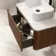 Sorrento Fluted Black Walnut Wall Hung Drawer Vanity with Marble Top & Marin Basin 800mm