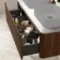 Sorrento Fluted Black Walnut Double Wall Hung Drawer Vanity with Marble Top 1200mm - Excludes Counter Top Basin