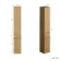 Sicily Fluted Country Oak Floor Standing Tall Cabinet Unit 1900x300mm - Brushed Brass Accents