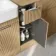 Sicily Fluted Country Oak Combination Vanity Basin 1500mm (Excludes Toilet) - Chrome Handles