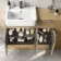Sicily Fluted Country Oak Combination Vanity Basin 1500mm (Excludes Toilet) - Chrome Handles