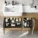 Sicily Fluted Country Oak Combination Vanity Basin with Marble Top & Houston Toilet 1500mm - Chrome Handles