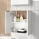 Sicily Fluted Coastal White Vanity and Back To Wall Toilet Unit 1000mm (Excludes Toilet) - Brushed Brass Accents