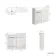 Sicily Fluted Coastal White Basin Vanity with Marble Top & Back To Wall Unit 1000mm (Excludes Toilet) - Chrome Handles