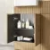 Sicily Fluted Country Oak Vanity and Back To Wall Toilet Unit 1000mm (Excludes Toilet) - Brushed Brass Accents