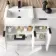 Sicily Fluted Coastal White Combination Vanity Basin and Miami Toilet 1500mm - Black Accents