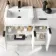 Sicily Fluted Coastal White Combination Vanity Basin with Marble Top & Houston Toilet 1500mm - Black Accents