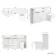 Sicily Fluted Coastal White Combination Vanity Basin with Marble Top & Houston Toilet 1500mm - Black Accents