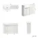 Sicily Fluted Coastal White Basin Vanity and Back To Wall Toilet Unit 1200mm (Excludes Toilet) - Brushed Brass Accents
