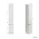 Sicily Fluted Coastal White Floor Standing Tall Cabinet Unit 1900x300mm - Chrome Handles