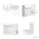 Sicily Fluted Coastal White Combination Vanity Basin and Miami Toilet 1200mm - Chrome Handles
