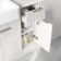 Sicily Fluted Coastal White Combination Vanity Basin and Aruba Toilet 1500mm - Chrome Handles