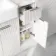Sicily Fluted Coastal White Combination Vanity Basin with Marble Top & Utah Comfort Height Toilet 1500mm - Chrome Handles