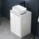 Corsica Gloss White Vanity with Marble Top & Curved Basin 600mm