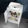 Corsica Gloss White Vanity with Marble Top & Curved Basin 600mm
