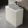 Crete Fluted Linen White Vanity with Marble Top 800mm - Excludes Counter Top Basin