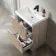 Crete Fluted Apex Oak Basin Vanity Drawer 600mm