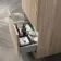Crete Fluted Apex Oak Vanity Drawer with Marble Top & Nevis Basin 600mm