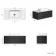 Sorrento Fluted Matt Black Wall Hung Drawer Vanity with Marble Top & Marin Basin 1000mm