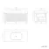 Sorrento Fluted Matt Black Wall Hung Drawer Vanity with Marble Top & Marin Basin 1000mm