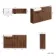 Sicily Fluted Black Walnut Combination Vanity Basin 1500mm (Excludes Toilet) - Black Accents