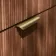 Sicily Fluted Black Walnut Floor Standing Tall Cabinet Unit 1900x300mm - Brushed Brass Accents