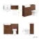 Sicily Fluted Black Walnut Combination Vanity Basin and Miami Toilet 1200mm - Brushed Brass Accents