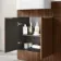 Sicily Fluted Black Walnut Combination Vanity Basin and Utah Comfort Height Toilet 1200mm - Brushed Brass Accents - Left Handed