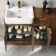 Sicily Fluted Black Walnut Combination Vanity Basin and Aruba Toilet 1500mm - Brushed Brass Accents