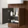 Sicily Fluted Black Walnut Combination Vanity Basin with Marble Top & Tucson Toilet 1200mm - Chrome Handles