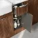 Sicily Fluted Black Walnut Combination Vanity Basin with Marble Top & Tucson Toilet 1500mm - Chrome Handles