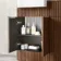 Sicily Fluted Black Walnut Vanity and Back To Wall Toilet Unit 1000mm (Excludes Toilet) - Chrome Handles