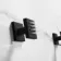 Galway Premium Matt Black Square Thermostatic Set - 300mm Head, Hand Shower & Body Jets