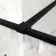 Munich Matt Black Grid 8mm Wet Room Shower Glass 900mm & 250mm Return Panel