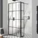 Munich Matt Black Grid 8mm Wet Room Shower Glass 900mm & 250mm Pivotal Return Panel