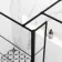 Munich Matt Black Grid 8mm Walk In Shower Enclosure 800mm & 800mm Glass with Pivotal Return Panel